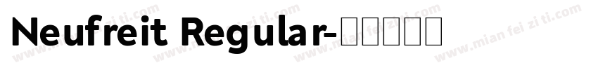Neufreit Regular字体转换